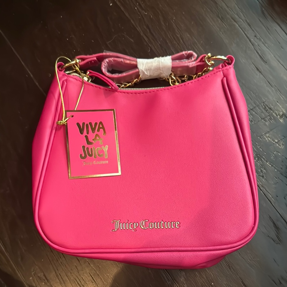 Juicy Couture Pink Shoulder Bag with Gold Hardware